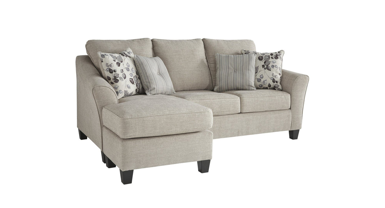 Abney Beige Polyester Blend Sectional Sofa