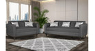 Aiden Silver Polyester Blend Sofa & Loveseat Set