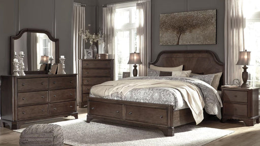 Adinton Brown Wood Queen Bedroom Set