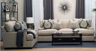 Falcon Beige Polyester Blend Sofa & Loveseat Set