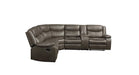 Tavin Gray Faux Leather Reclining Sectional