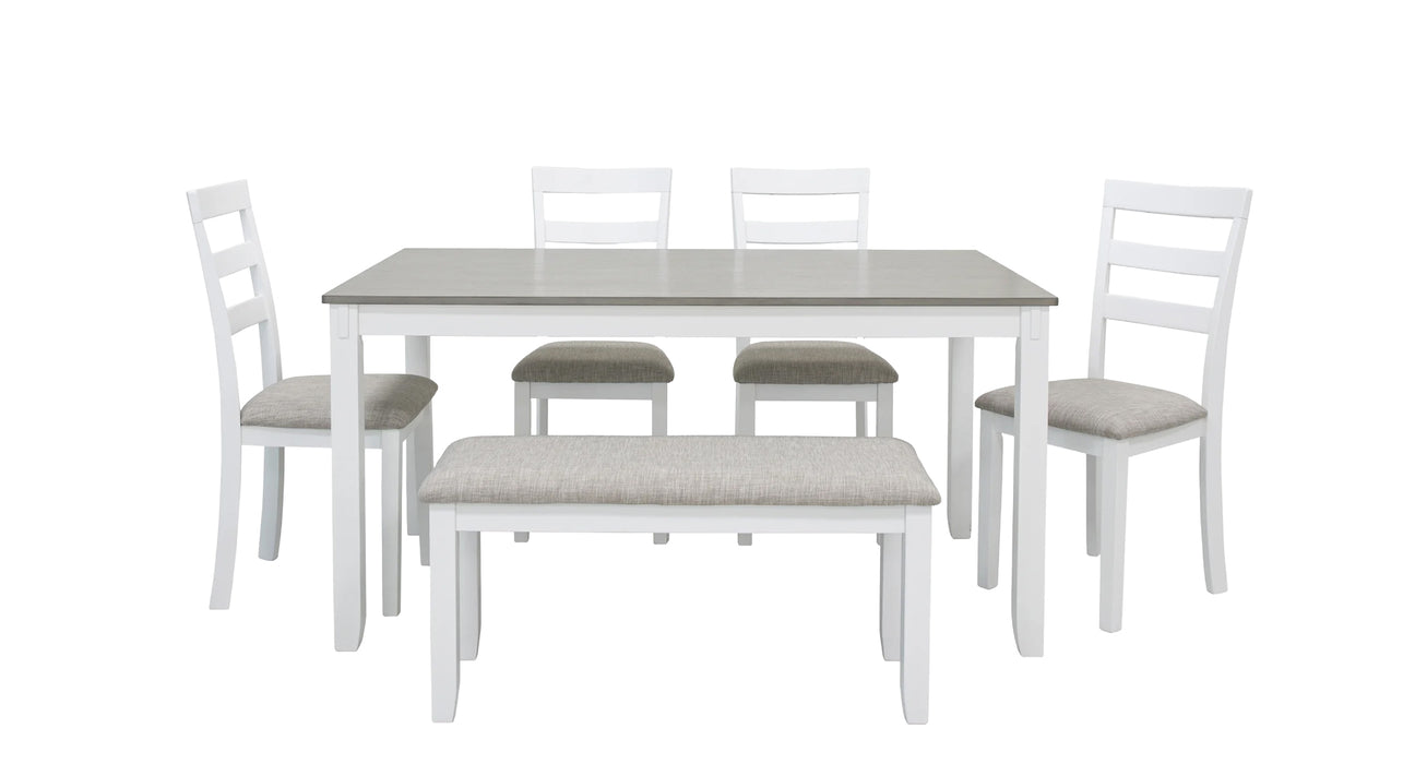 Stonehollow 6pc Dining Table, Chair & Bench Set