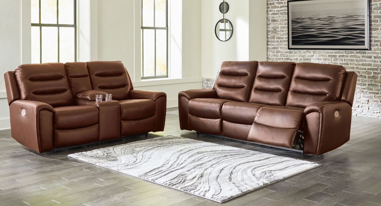 Chocolate Power Reclining Sofa & Loveseat Set