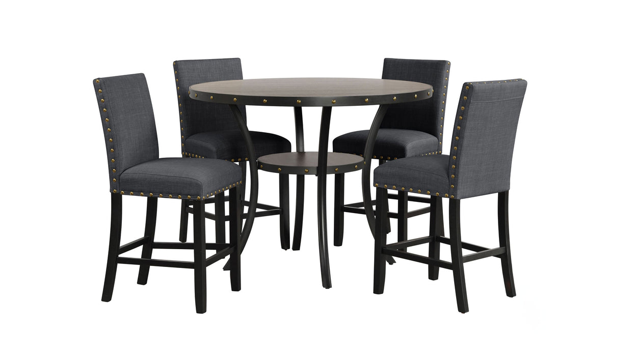 Crispin Smoke 5pc Dining Table & Chair Set