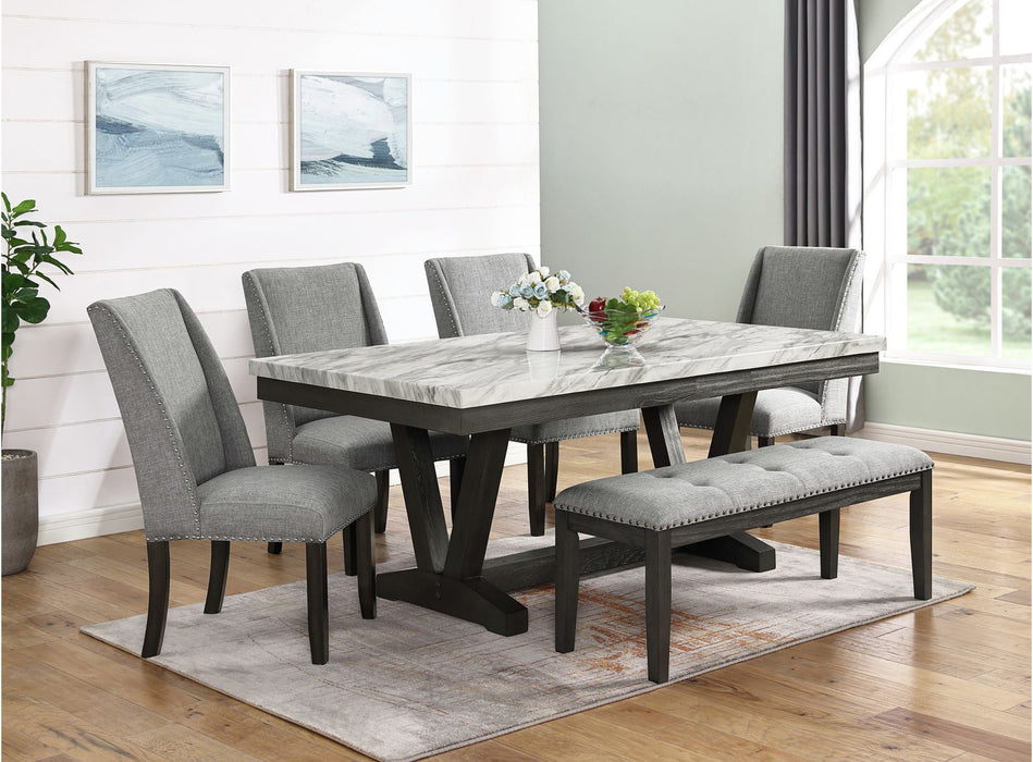 Everdeen 6pc Dining Table, Chair & Bench Set