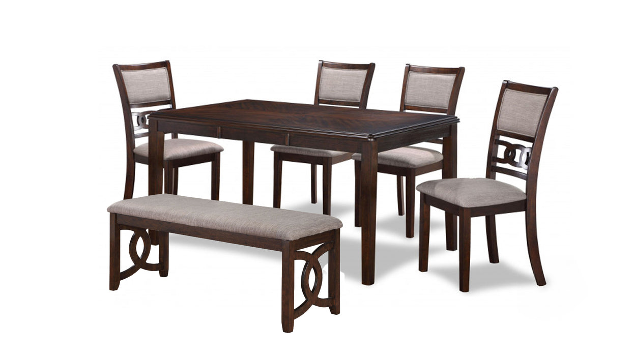 Gia 6pc Dining Table, Chair & Bench Set