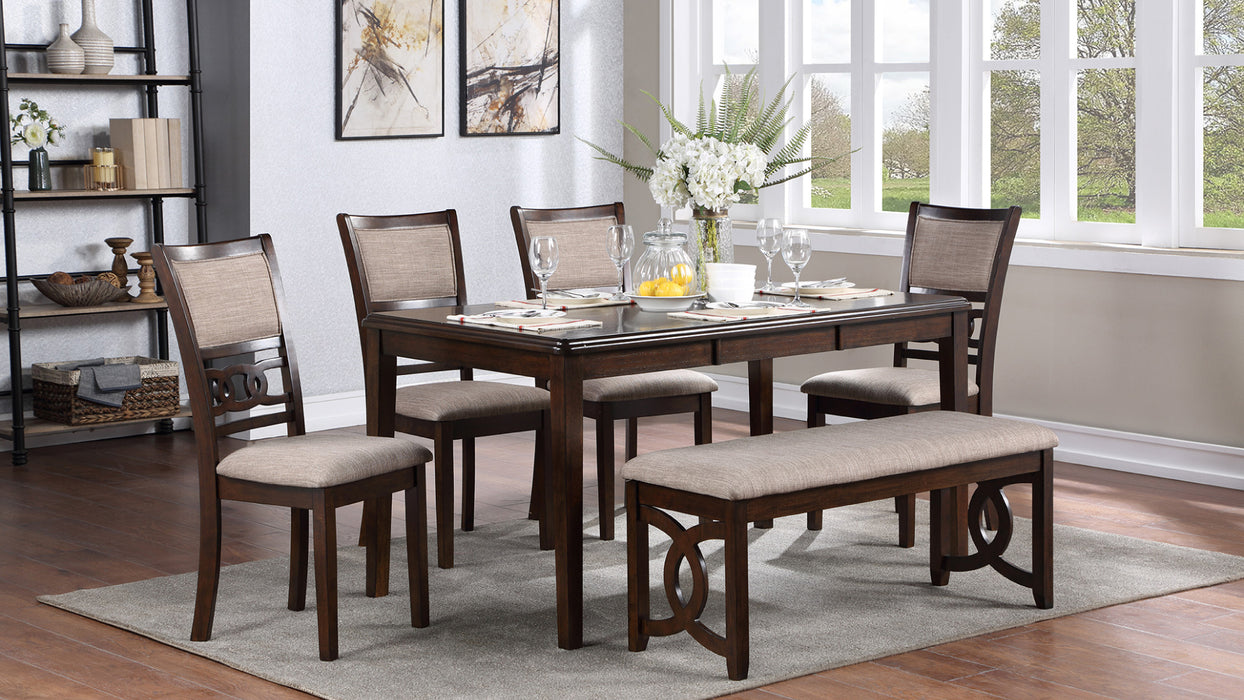 Gia 6pc Dining Table, Chair & Bench Set