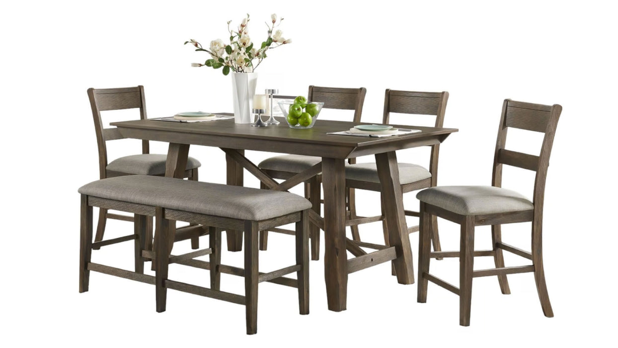 Hillcrest 6pc Dining Table, Chair & Bench Set