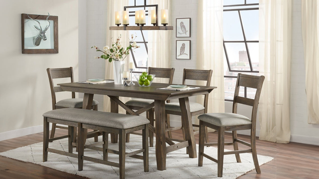 Hillcrest 6pc Dining Table, Chair & Bench Set