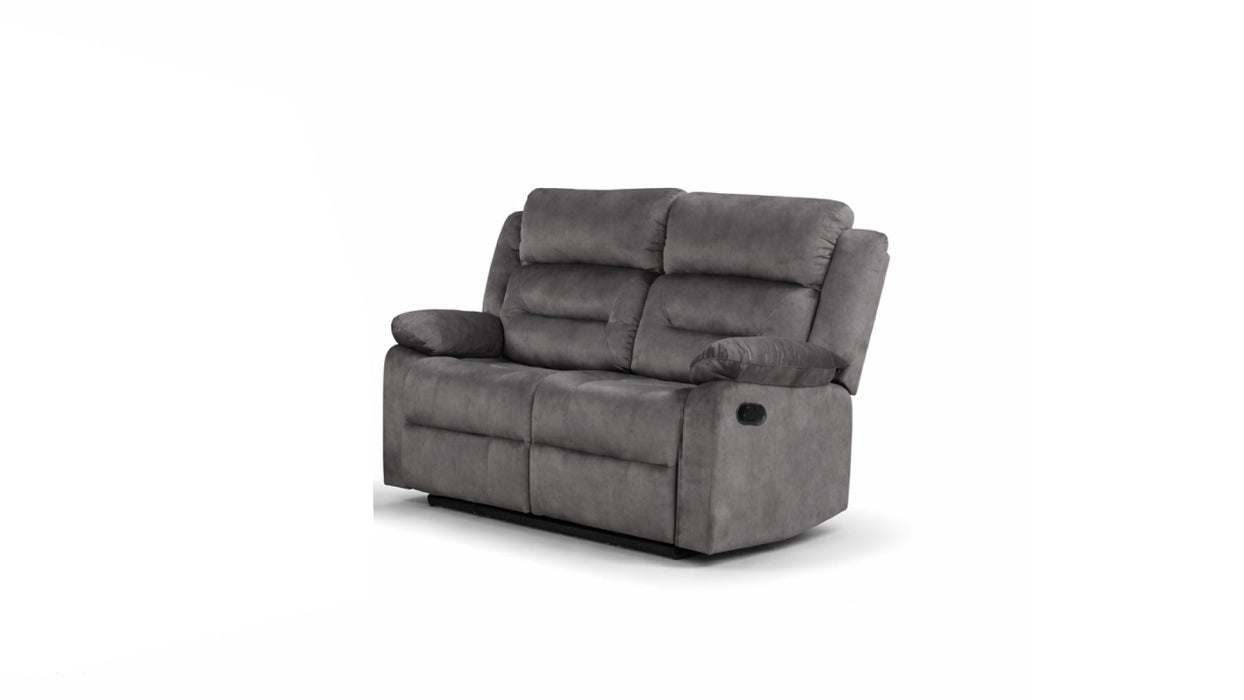 8077 Gray Fabric Reclining Sofa, Loveseat, And Chair Set