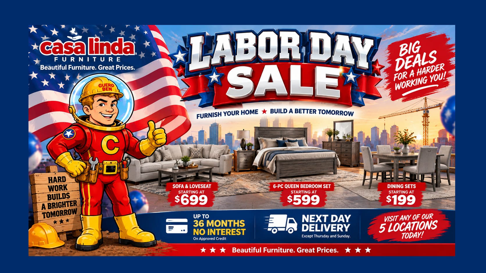 Casa Linda Furniture Labor Day Sale