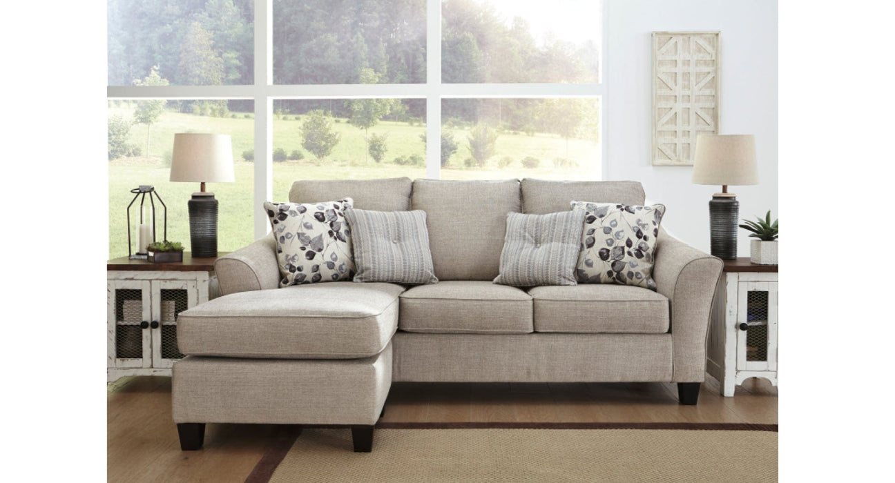 Abney Beige Polyester Blend Sectional Sofa