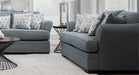 Acropolis Blue Fabric Sofa & Loveseat Set