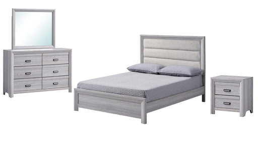 Adelaide Gray Wood And Upholstered Queen Bedroom Set