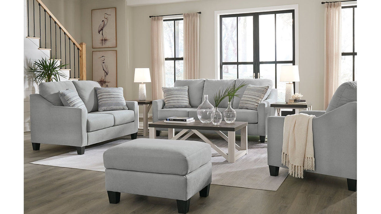 Adlai Gray Polyfiber Sofa & Loveseat Set
