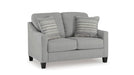 Adlai Gray Polyfiber Sofa & Loveseat Set