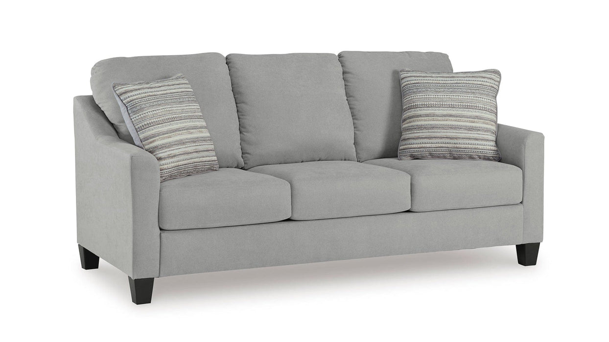 Adlai Gray Polyfiber Sofa & Loveseat Set