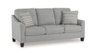 Adlai Gray Polyfiber Sofa & Loveseat Set