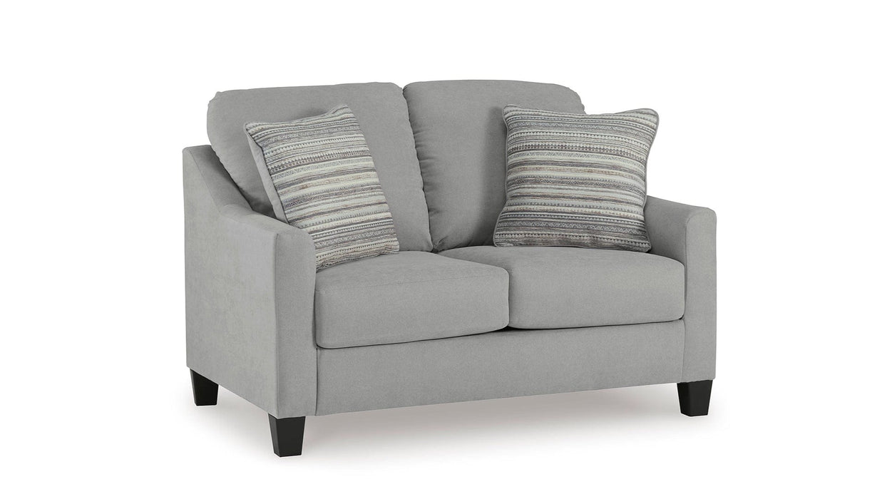 Adlai Gray Polyfiber Sofa & Loveseat Set