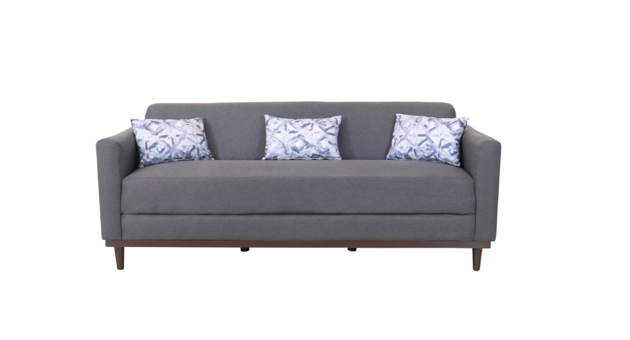 Aiden Silver Polyester Blend Sofa & Loveseat Set
