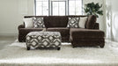 Albany Brown Fabric Sectional Sofa