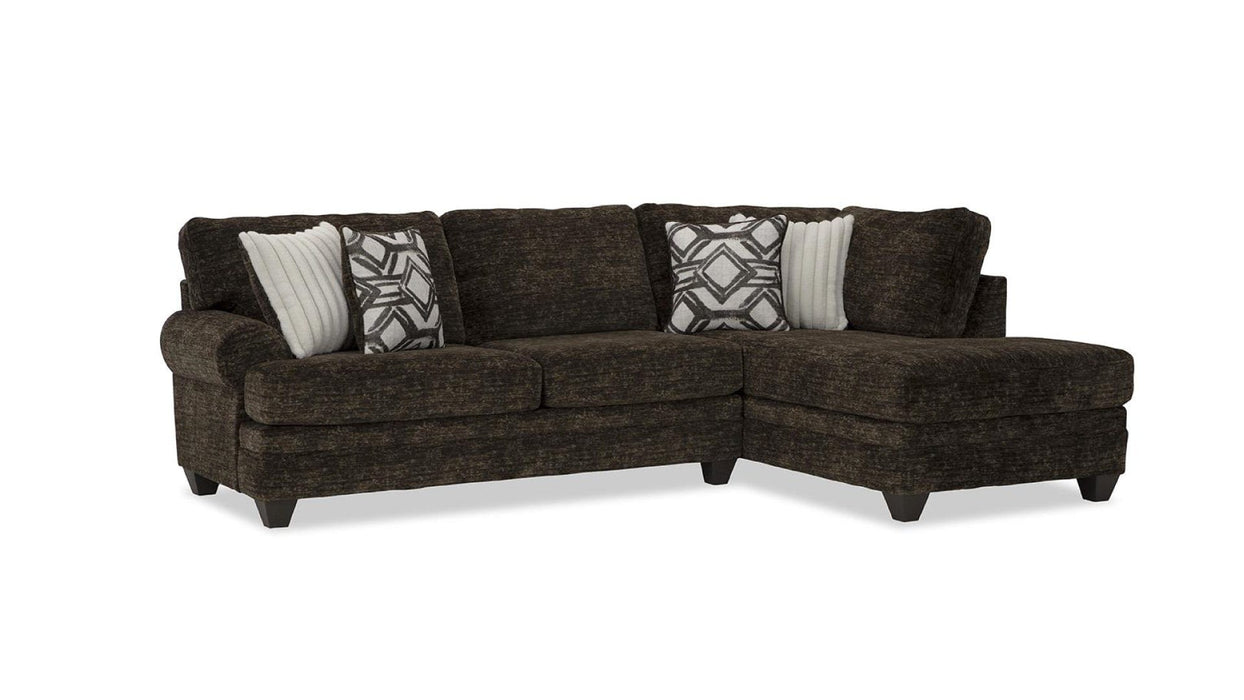 Albany Brown Fabric Sectional Sofa