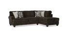 Albany Brown Fabric Sectional Sofa