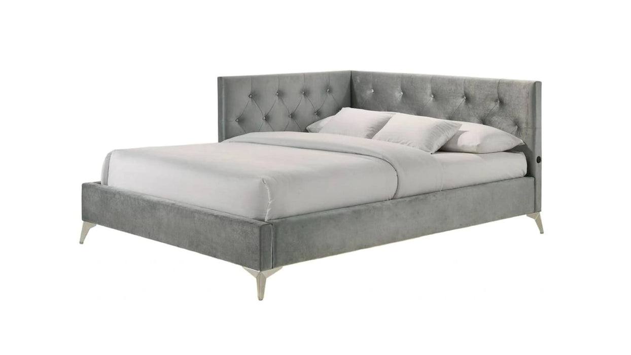 Amberely Gray Fabric Full Bed