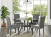 Ambridge Gray Wood Standard Height 5pc Dining Table & Chair Set