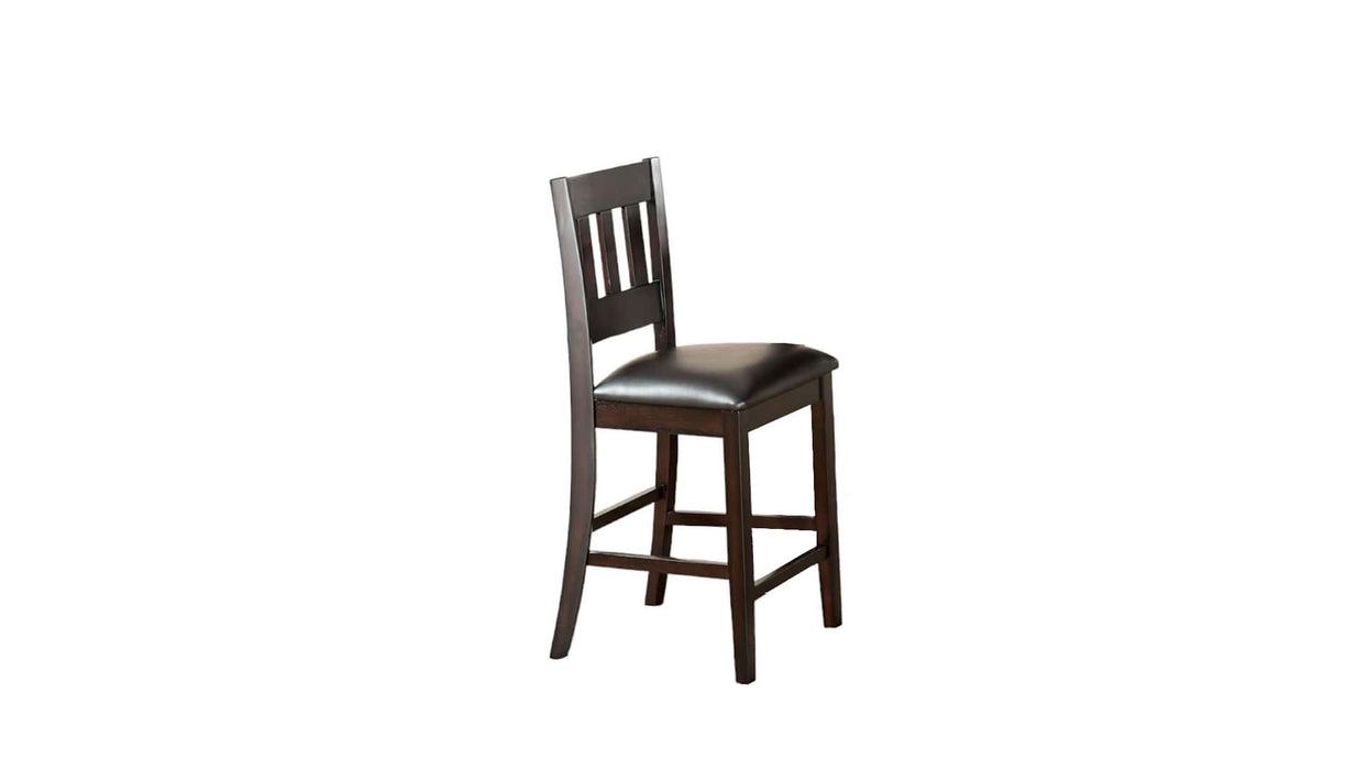Americano Brown Wood Counter Height 5pc Dining Table & Chair Set