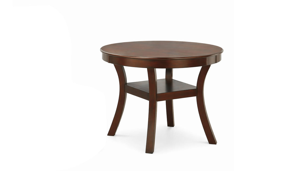 Amy Brown Wood And Upholstered Standard Height 5pc Dining Table & Cha