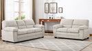 Andres Brown Polyester Fabric Sofa & Loveseat Set