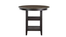 Asher Brown Wood And Upholstered Counter Height 5pc Dining Table & Ch