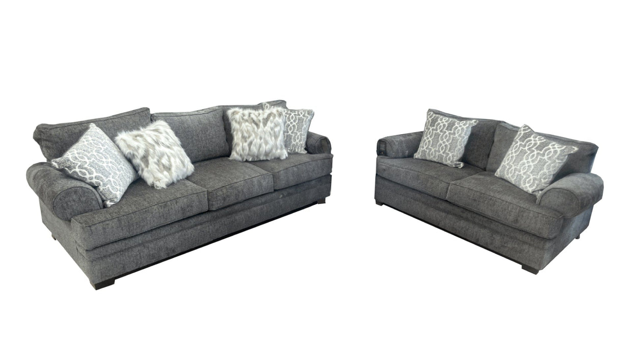 Atlantis Gray Fabric Sofa & Loveseat Set