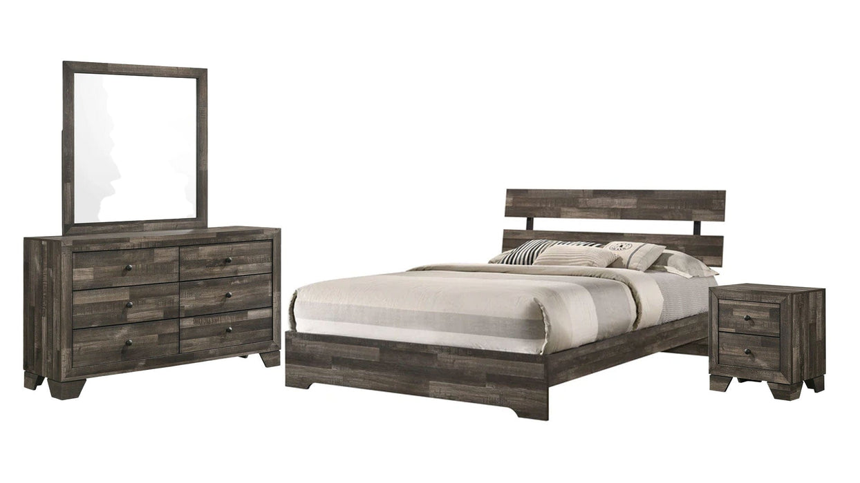 Atticus Brown Wood Full Bedroom Set