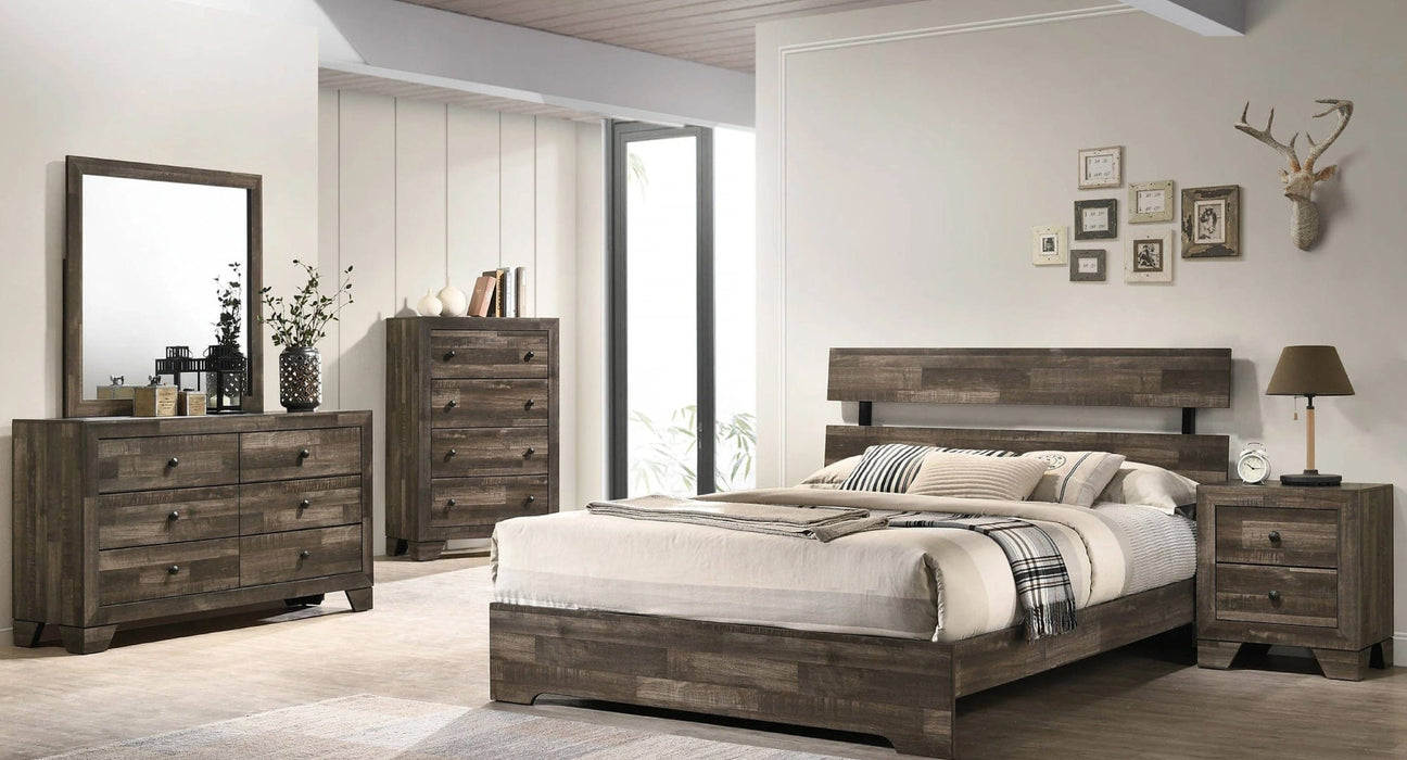 Atticus Brown Wood Full Bedroom Set