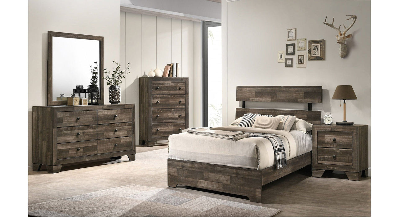 Atticus Gray Wood Twin Bedroom Set