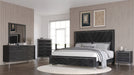 Ava Black Wood And Upholstered Queen Bedroom Set