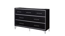 Ava Black Wood And Upholstered Queen Bedroom Set