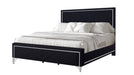 Ava Black Wood And Upholstered Queen Bedroom Set