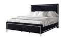 Ava Black Wood And Upholstered Queen Bedroom Set