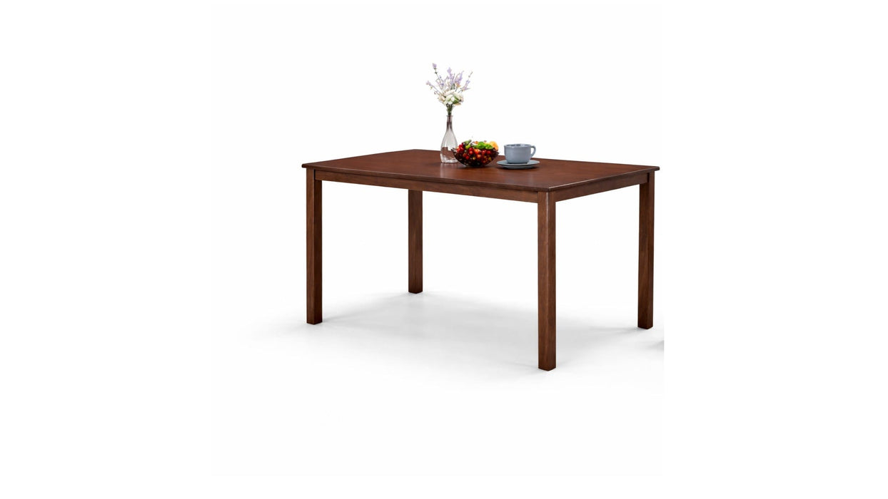 Avalon Brown Wood And Upholstered Standard Height 7pc Dining Table &