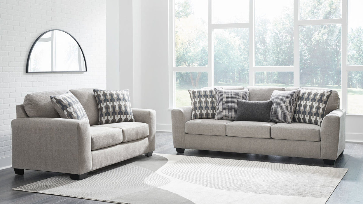 Avenal Park Beige Fabric Sofa Bed & Loveseat Set