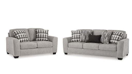 Avenal Park Beige Fabric Sofa Bed & Loveseat Set
