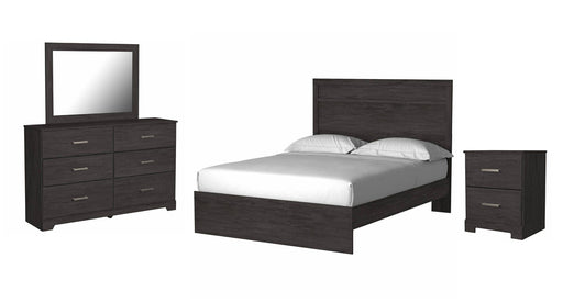 Balachime Gray Wood Queen Bedroom Set