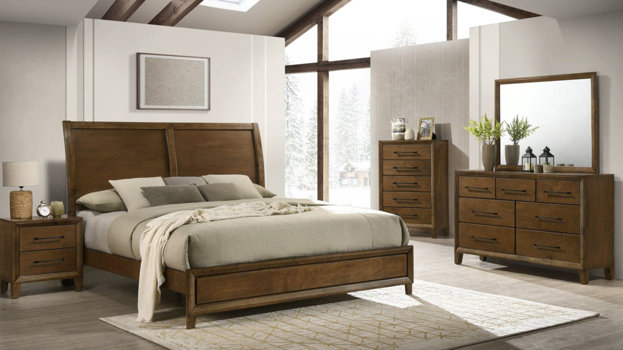 Ballard Brown Wood Queen Bedroom Set