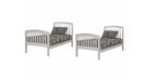 Bella Gray Wood Twin Over Twin Bunk Bed