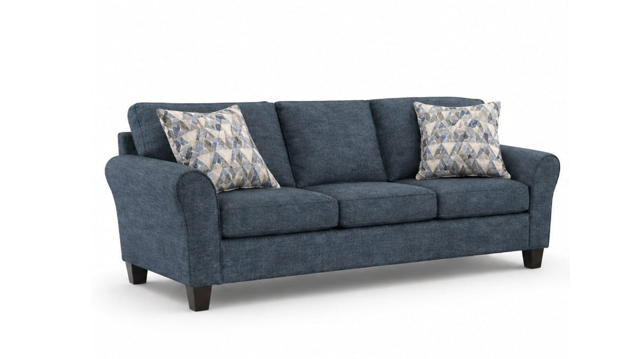 Beocci Blue Fabric Sofa & Loveseat Set