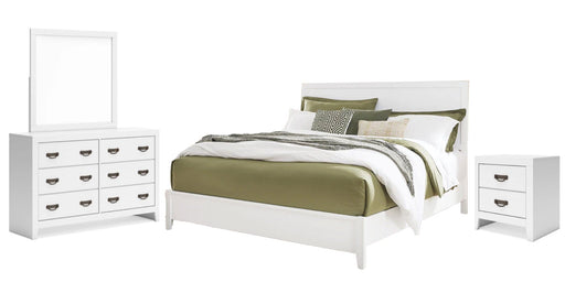 Binterglen White Wood Queen Bedroom Set