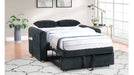Black Fabric Loveseat Sleeper
